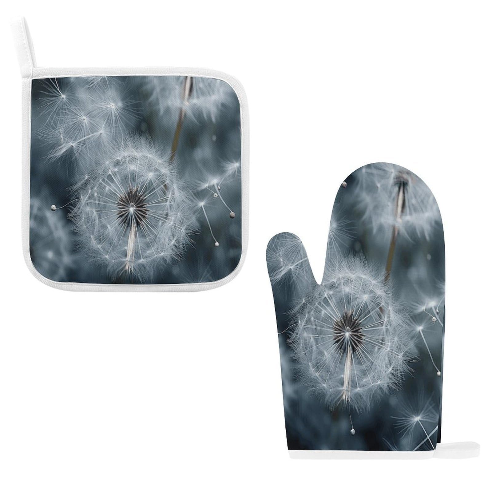 Btcowzrv Style Dandelion Seeds Pictures Oven Mitts And Pot Holders 2Pcs Set