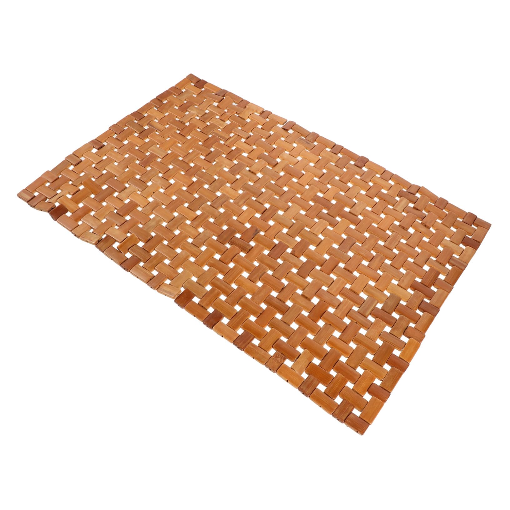 Alfombra de Bañera de Bambú Plegable Antideslizante Portátil