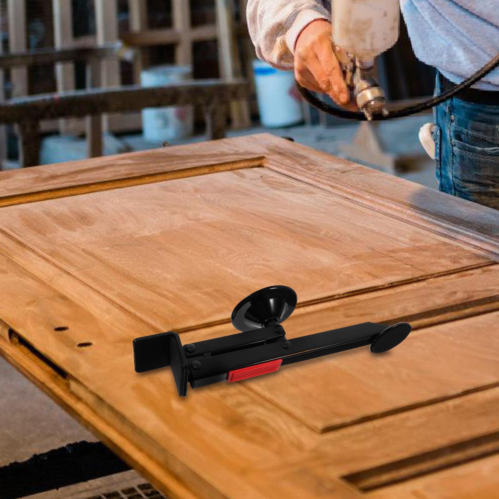 OSALADI Strumento di Sollevamento per Porte a Pedale Attrezzo per Installazione Porte in Legno Pesanti Utensile Manuale per Installatori per Lavori Rapidi ed Efficienti