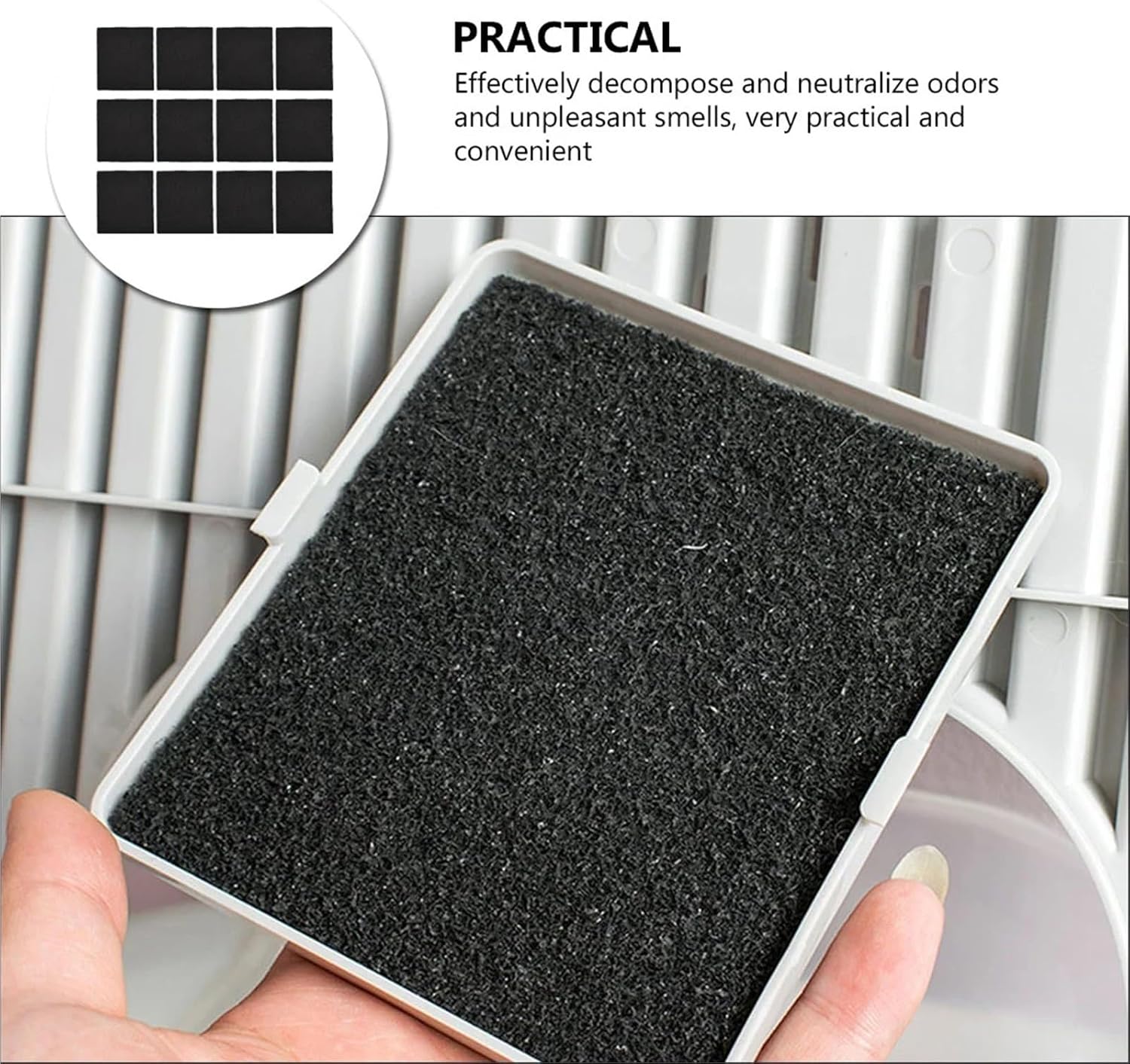 Compost Bin Filters 24Pcs Cat Litter Box Filter Cotton Deodorant Professional Activated Charcoal Filters Pet Pads