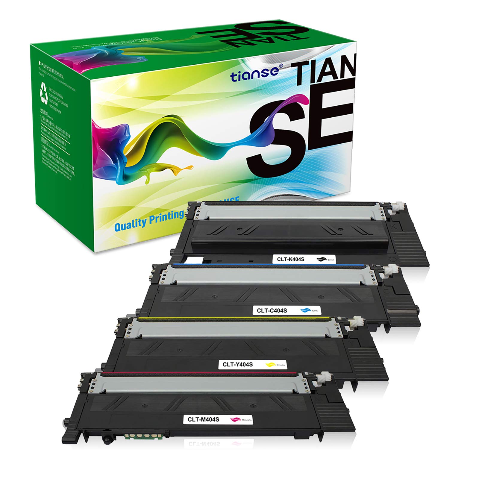 TIANSE Compatible Toner Cartridge Replacement for Samsung 404S CLT-404 CLT-K404S CLT-C404S CLT-Y404S CLT-M404S Xpress SL-C430 SL-C430W C430W SL-C480W SL-C480FW SL-C480FN C480FW C480FN Printer (4 Pack)