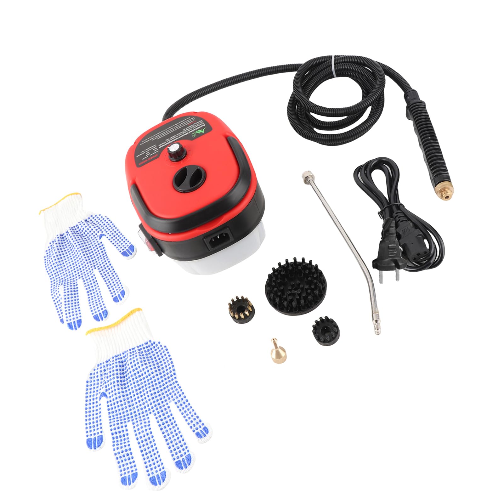 Kavolet Limpiador de vapor multifunción de 2500W, alta temperatura, prensado, vapor, máquina de limpieza con cabezales de cepillo portátil, limpiador a vapor