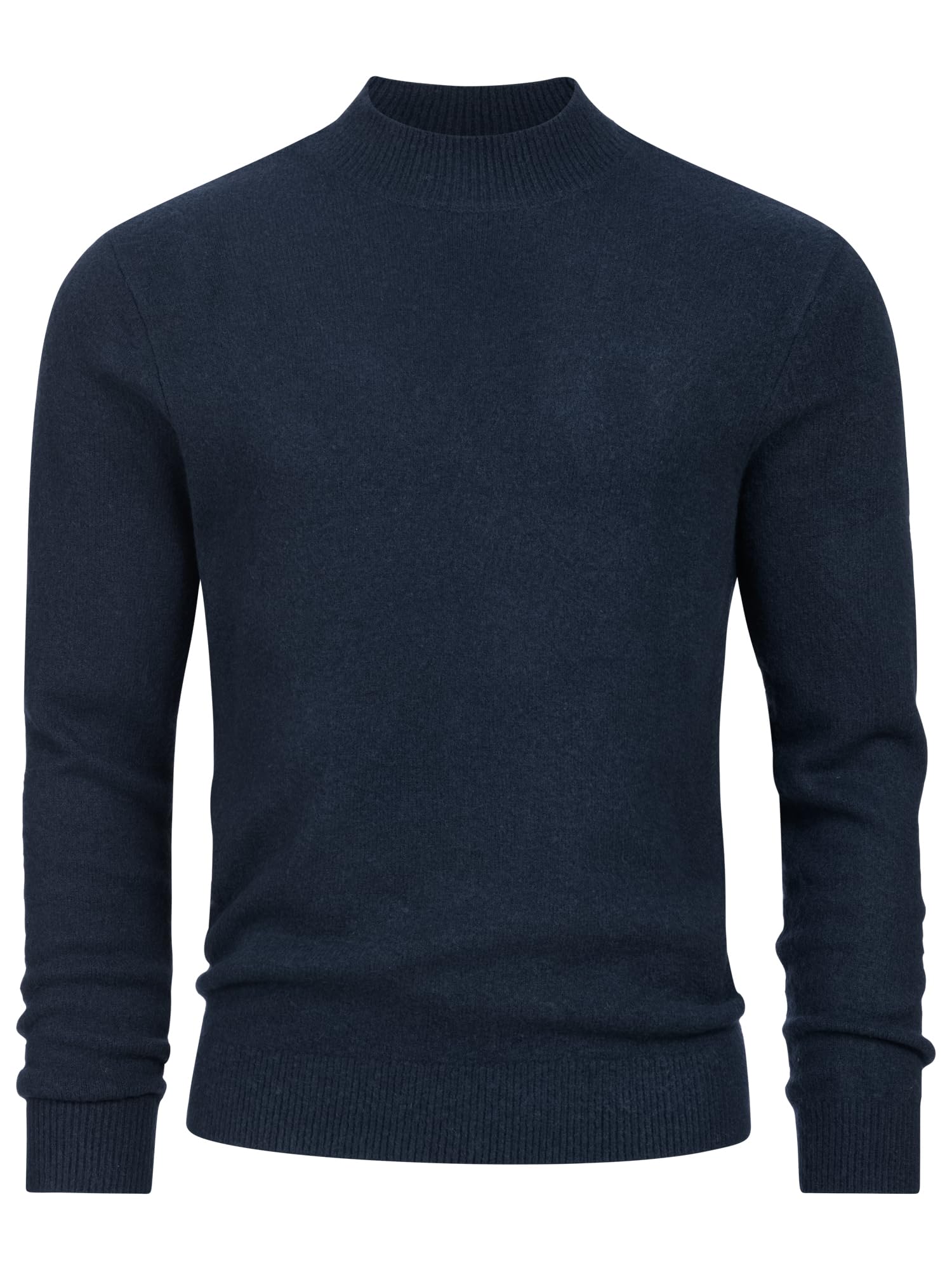 JEFF JFCollin Pull en tricot fin à col roulé avec poignets côtelés | Pull à col montant pour homme