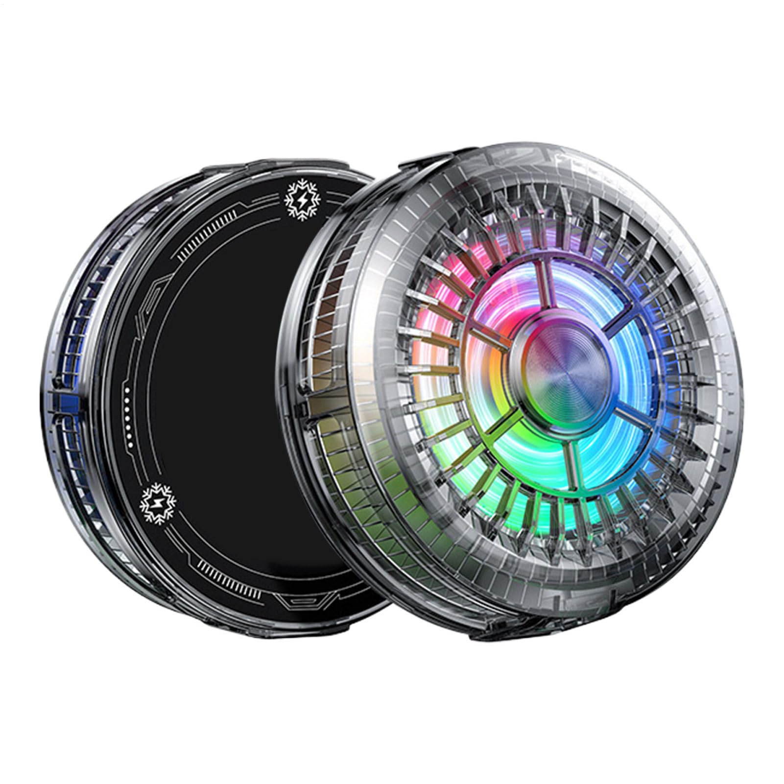 Magnetic Cell Phone Cooler - Portable Magnetic Suction Phone Cooler | Lightweight Full Hole Design Quiet Cooling Fan for Game Live Streaming Video Recording