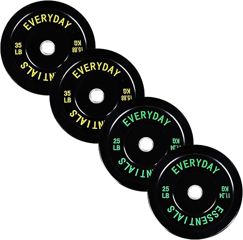 Miniatura 15 de Fitvids Placas de Tope Olímpicas de 2 Pulgadas, Placas de Peso Perfectas para Levantamiento de Pesas y Entrenamiento de Fuerza, Múltiples Pesos