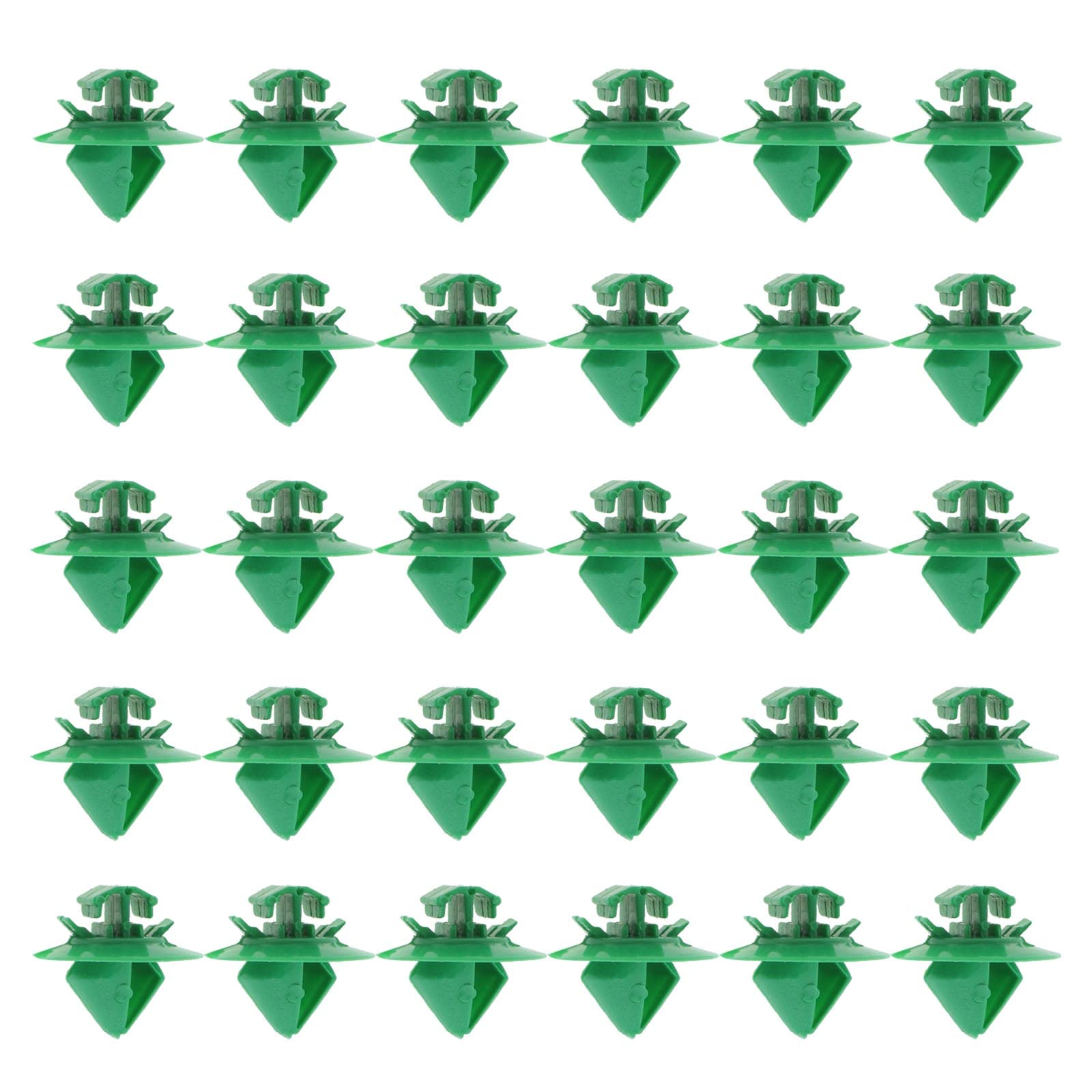 ECSiNG 30Pcs Car Interior Door Panel Clips Compatible with Citroen Car Automotive Replacement Parts Fittings Trim Fasteners Accessories Plastic Green