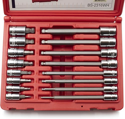 Miniatura 4 de Juego de dados hexagonales de 16 piezas de 14" y 38" Dr. Metric Wobble BS-2316WH