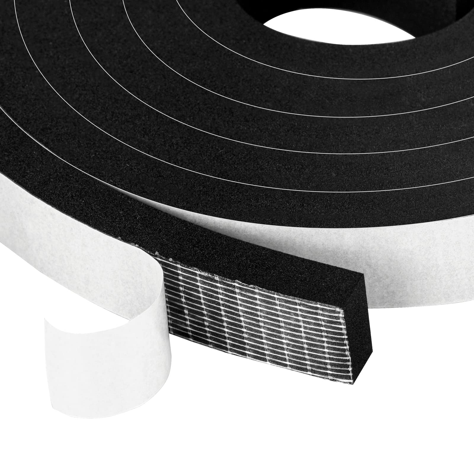 YIMIKI Self Adhesive Foam Tape 20mm(W) x 10mm(T), Closed Cell Home Window Seal Door Insulation Weather Stripping SoundProof Foam Seal Strip, 2 Rolls, Total 4M Long
