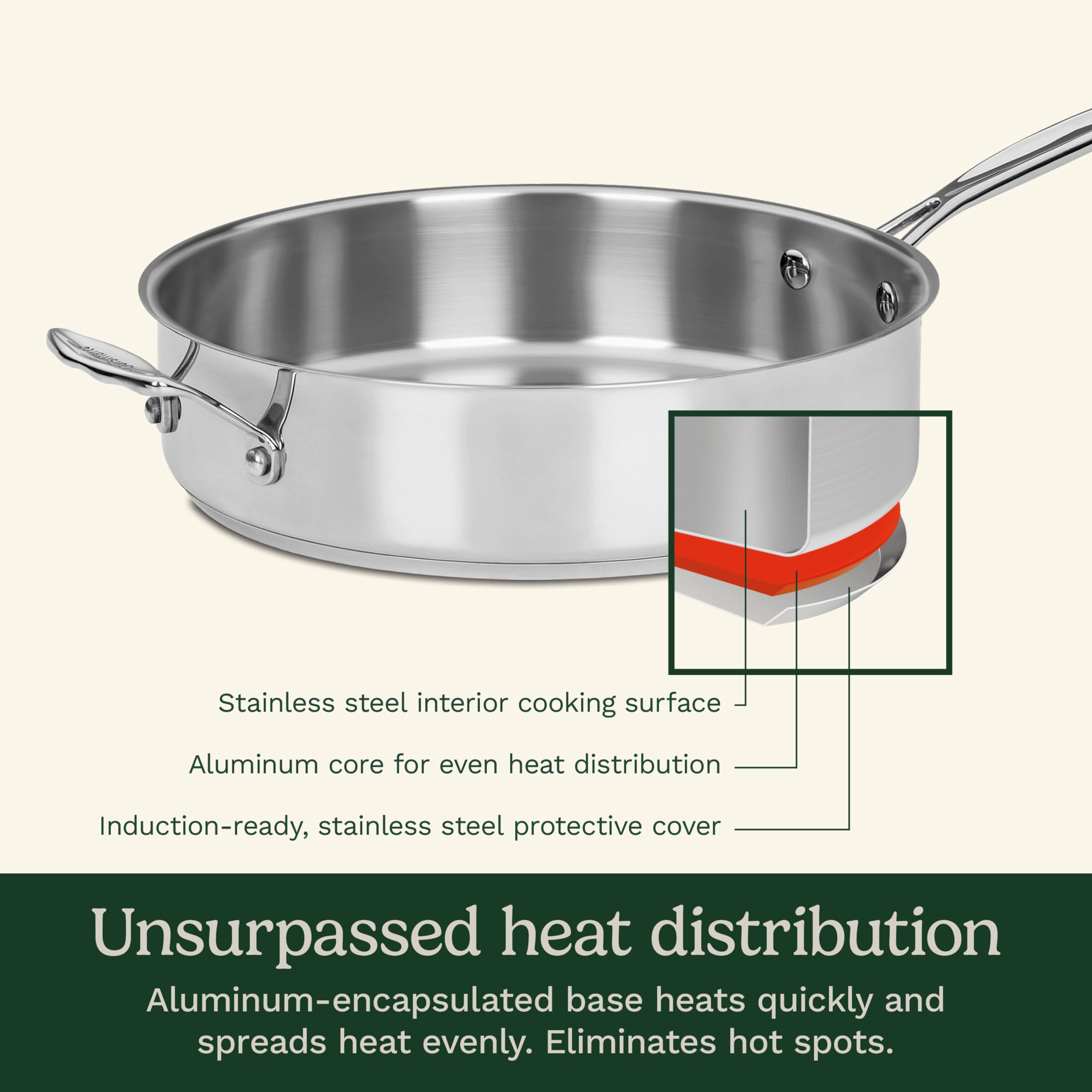Cuisinart Sauté Pan - 5.5 Quart Stainless Steel -2