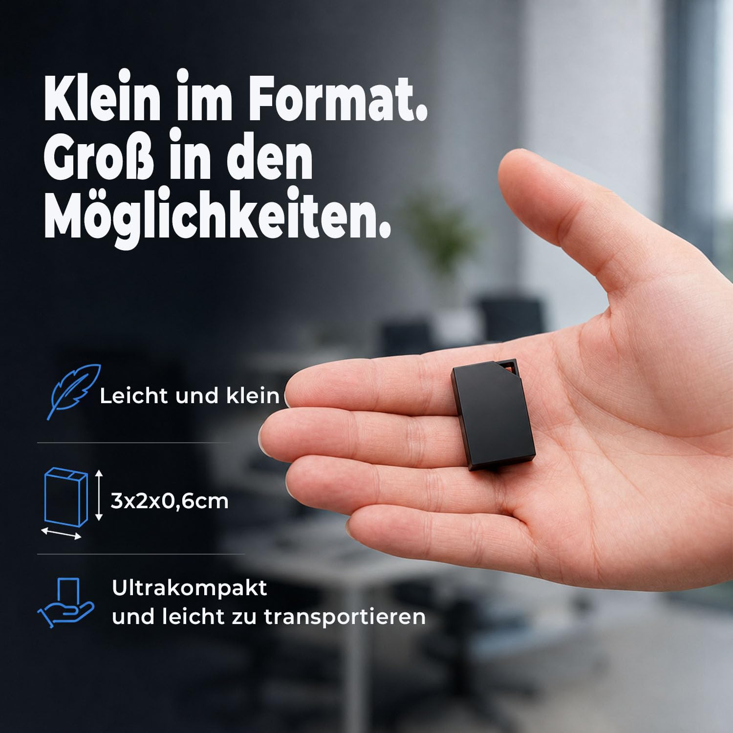 Diktiergerät Mini,Aufnahmegerät Spionage,Voice Recorder