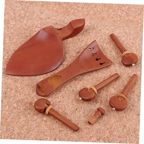 Miniatura 9 de SUPVOX 7 unidsset Violín Accesorios Un Accesorios Violín Go-partes Violín Tailpiece Violín Componentes Profesional Violín Tailpiece Madera Marrón