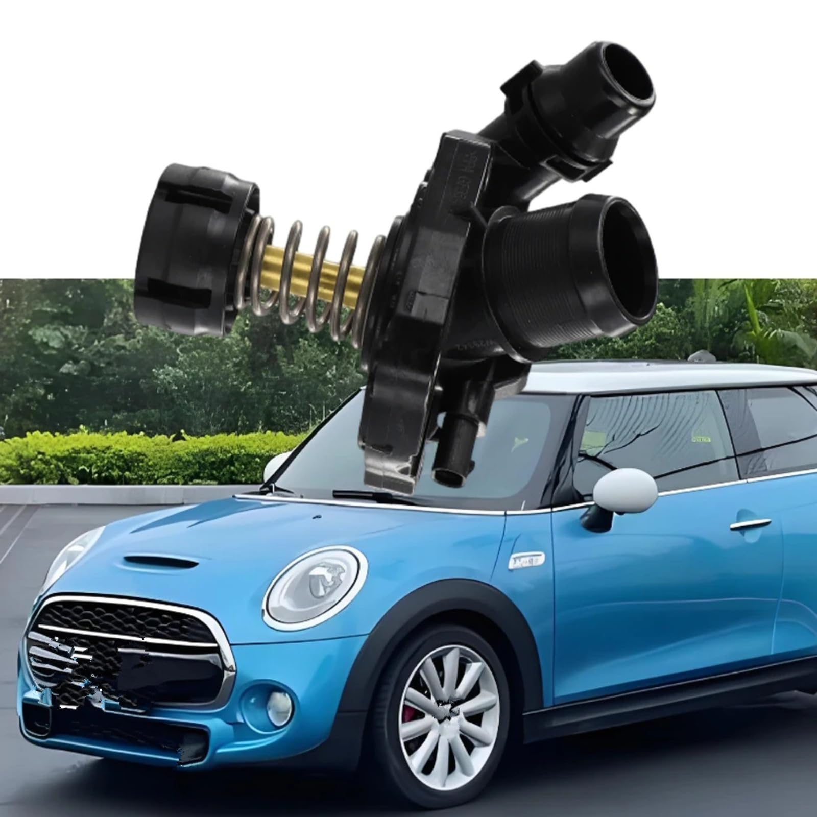 Termostat chłodziwa do Mini Clubman F54 i F57 (2014–2019) – numery części: 11518601366, 11518623576, 11518617544 – obudowa