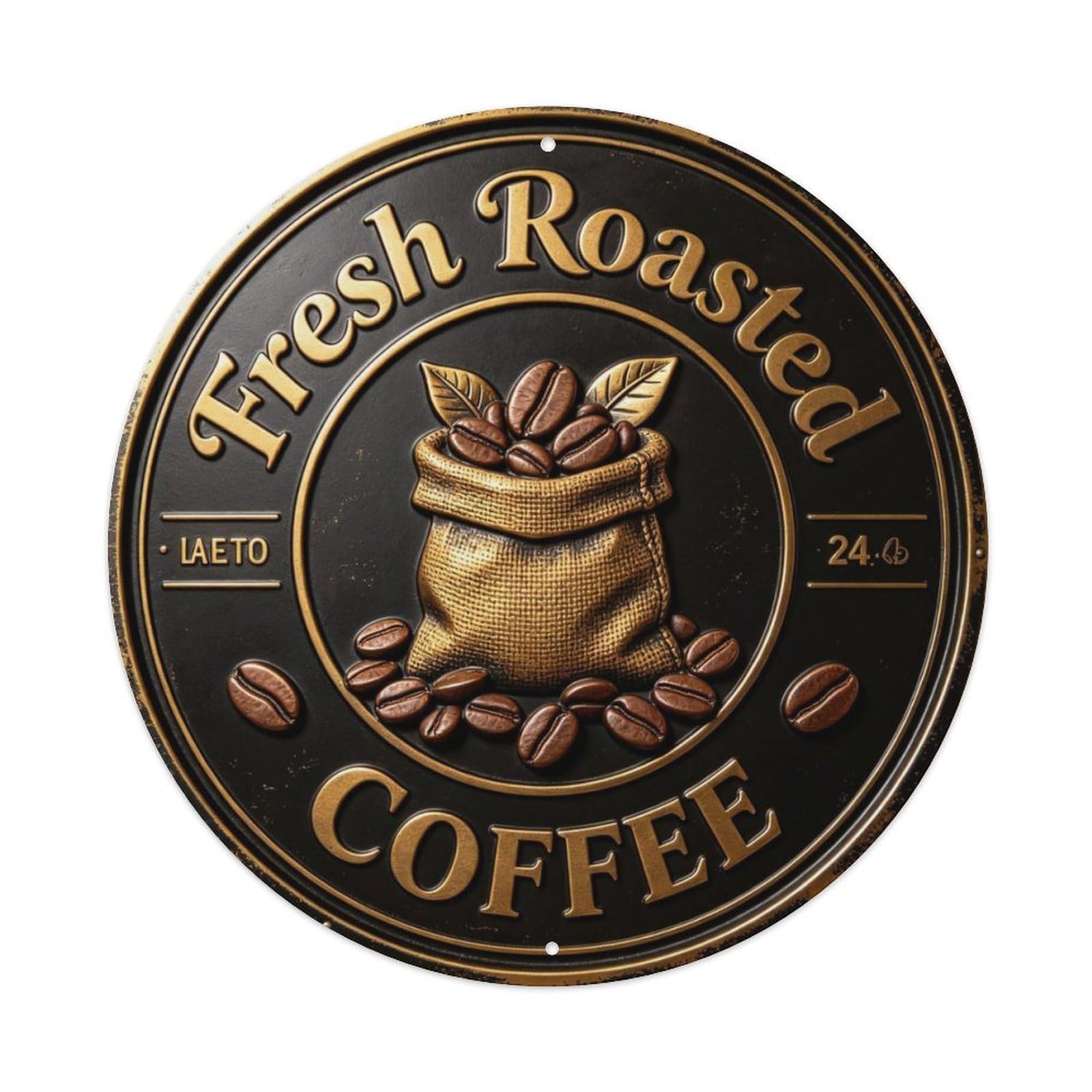 Artisanal Coffee Roaster Metal Tin Sign Plaque