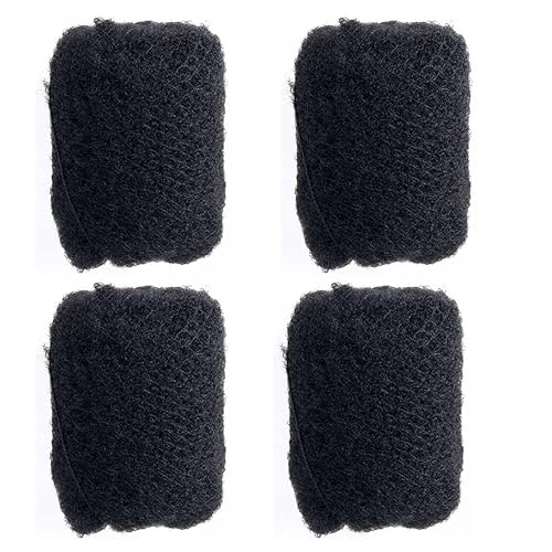 Miniatura 9 de Cabello humano afro ajustado, ideal para hacer o reparar rastas permanentes, rizos y trenzas, 4 paquetes/paquete (8 pulgadas, sal y pimienta #39)