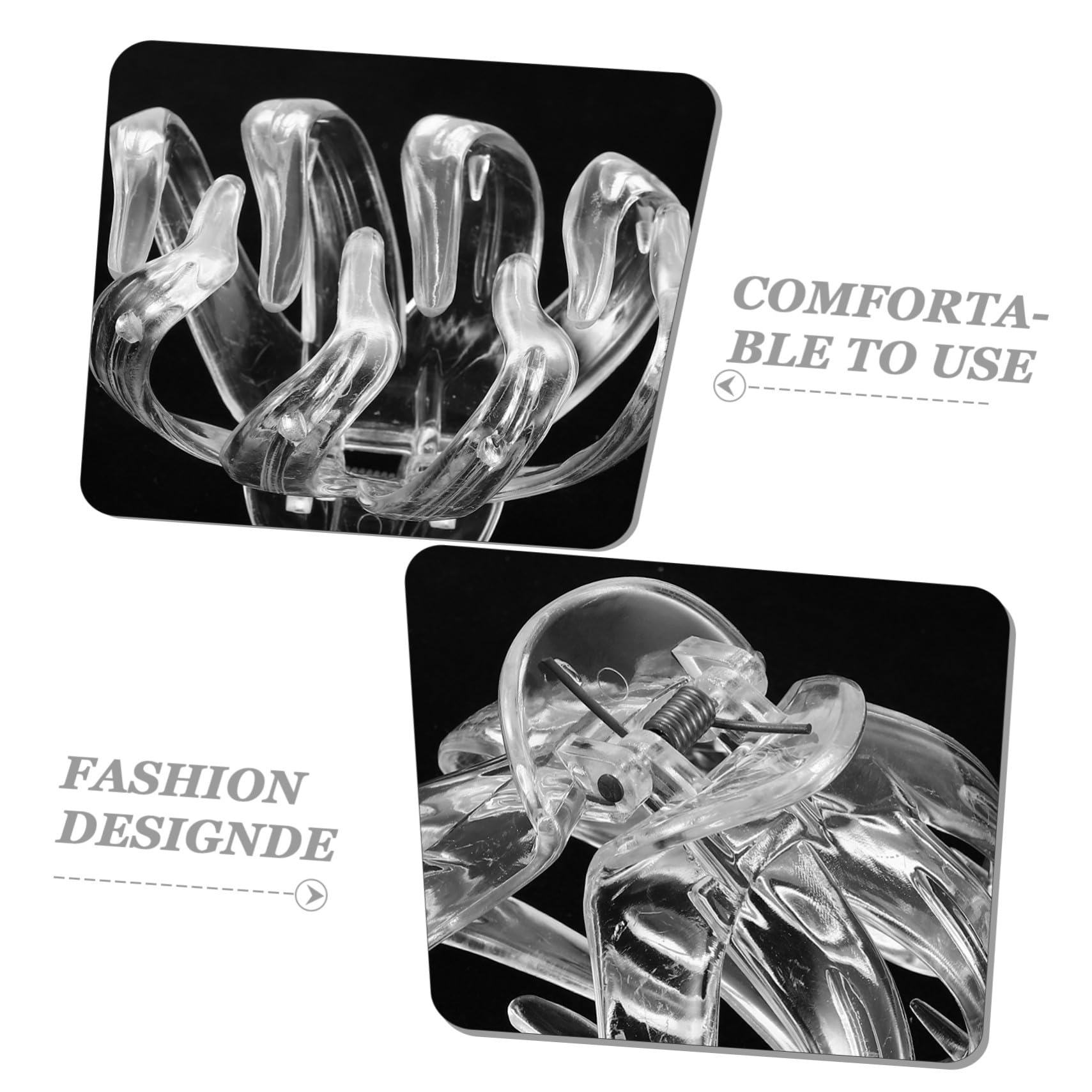 BESTYASH 15 Pezzi Fermagli Artigli Trasparenti Elastici per Capelli Spessi e Sottili Clip Morbide in Plastica Resistente Accessori Moda Donna per Acconciature Estive e Quotidiane
