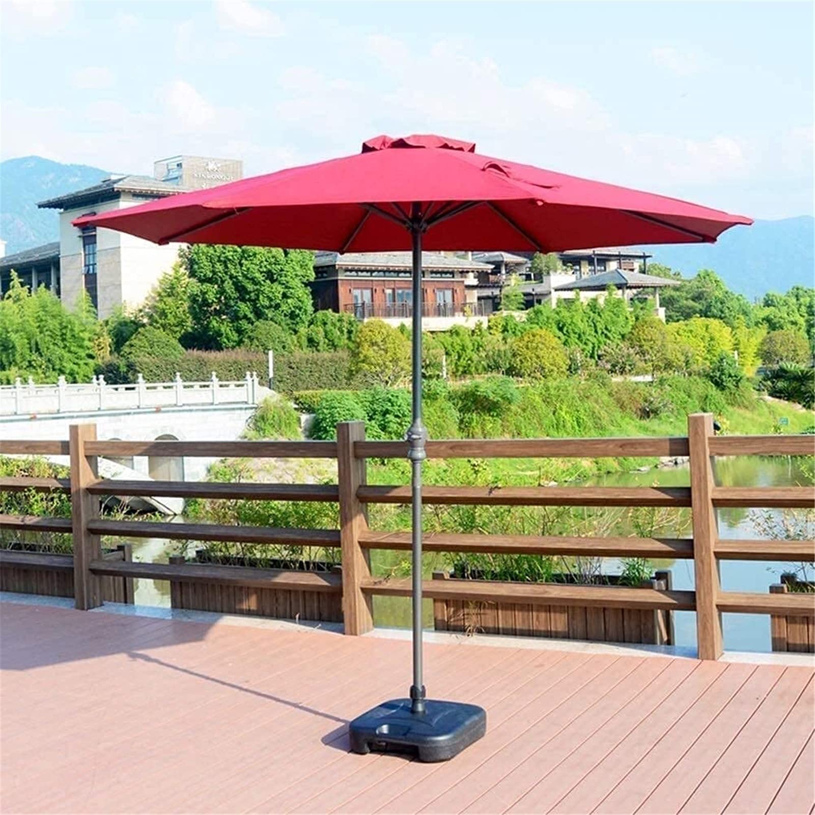 Ogród parasol parasol ogrodowy ogród ogrodowy parasols parasols 9 'patio ogrodowy parasol z korbą idealny na plażę na świeżym powietrzu na rynek imprez komercyjnych kempingowy basen basen po