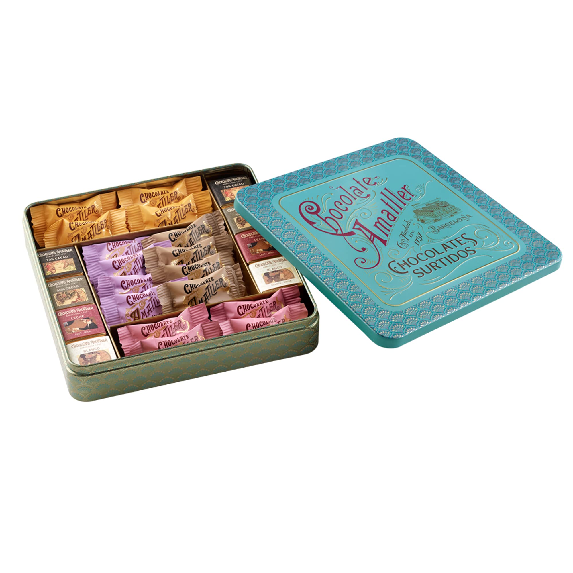 Chocolate Amatller Regalo Original Caja Metálica 244gr Variados