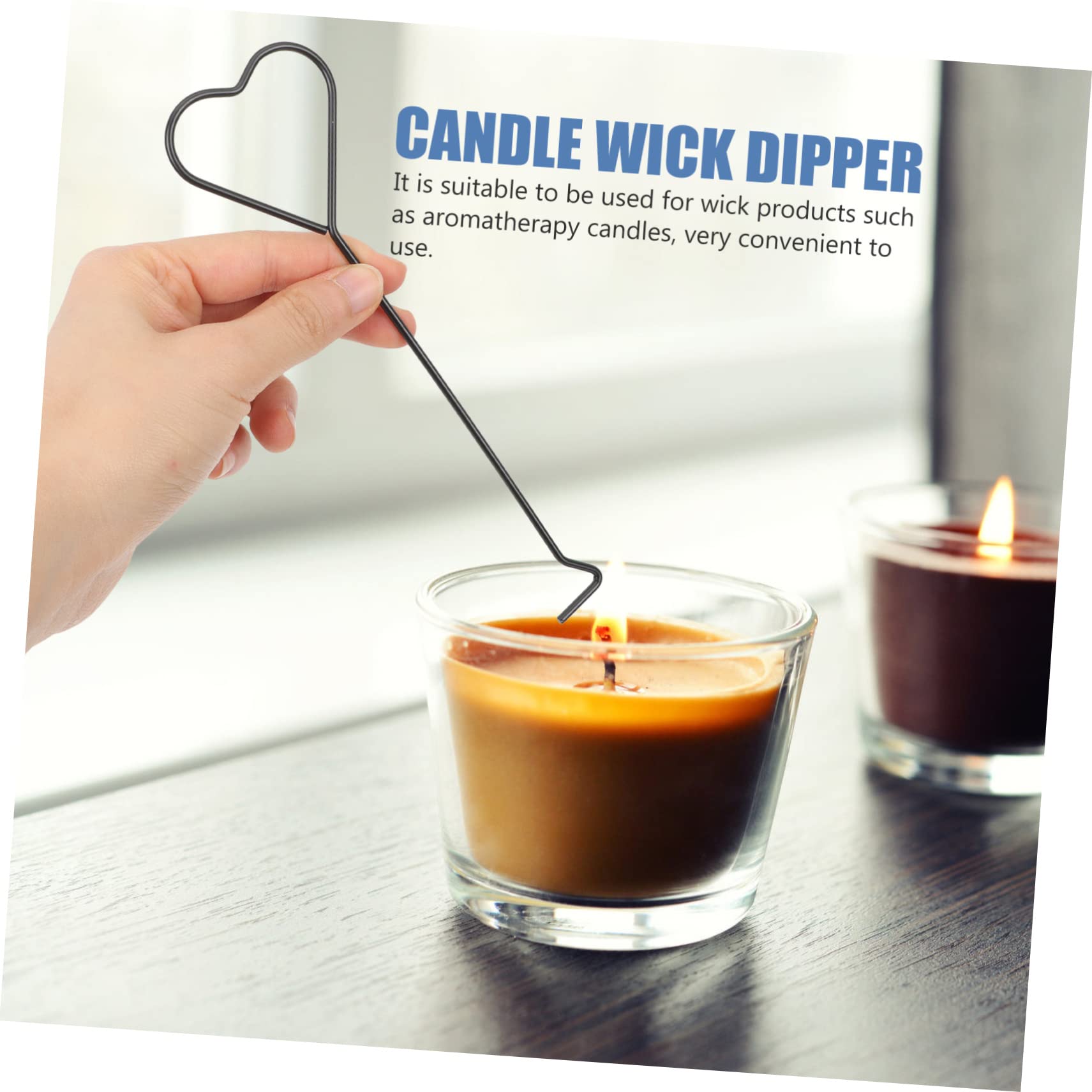 PRETYZOOM 20 Pz Mestolo di Gancio per Candele Mestoli per Stoppini di Strumento per Spegnere La Taglia Stoppini Gancio per Tealight Ferro da Stiro Black