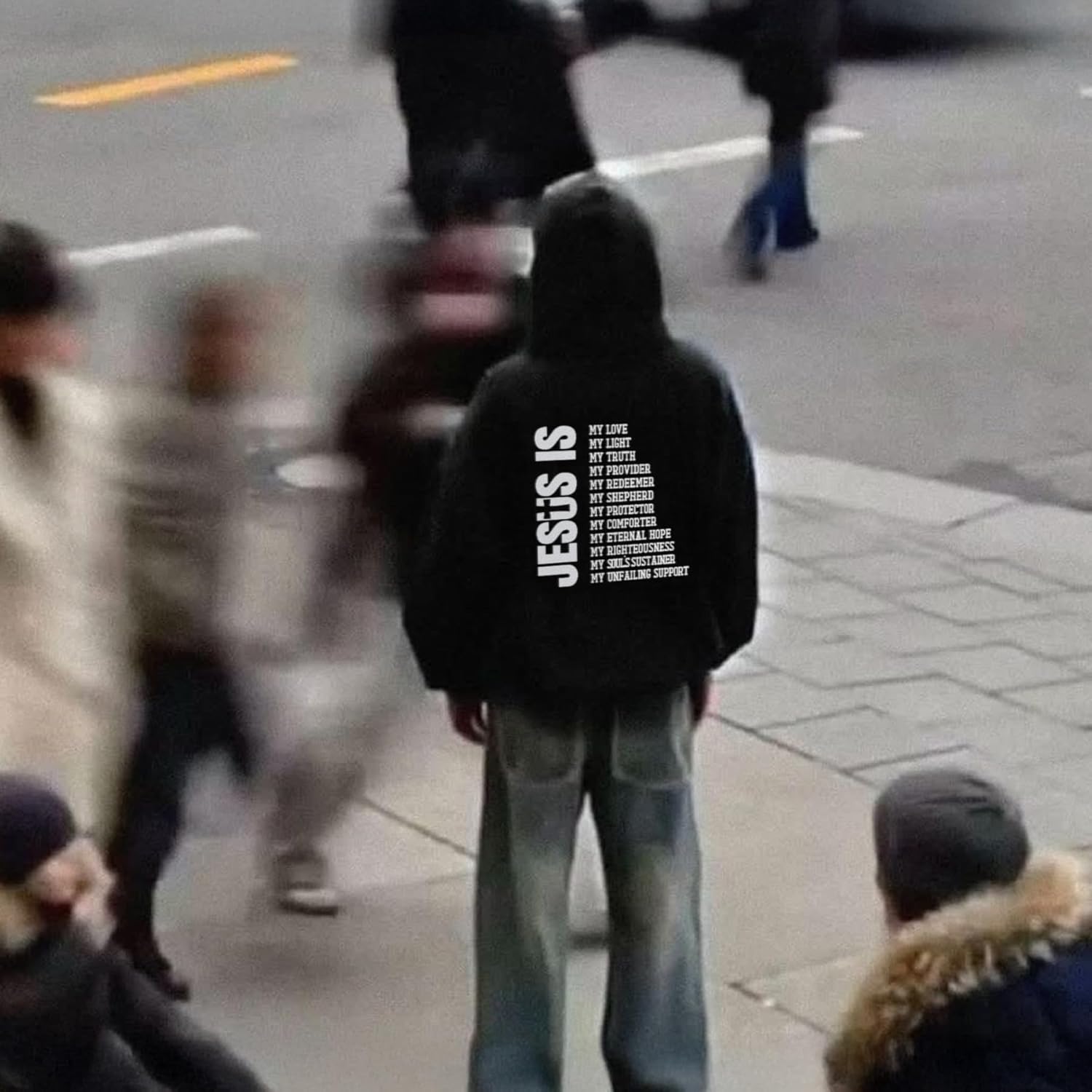 Christian Jesus Hoodies for Men Women, Religious Faith Sweatshirt Jesus Letter Print Graphic Hoodies Pullover - Image 5