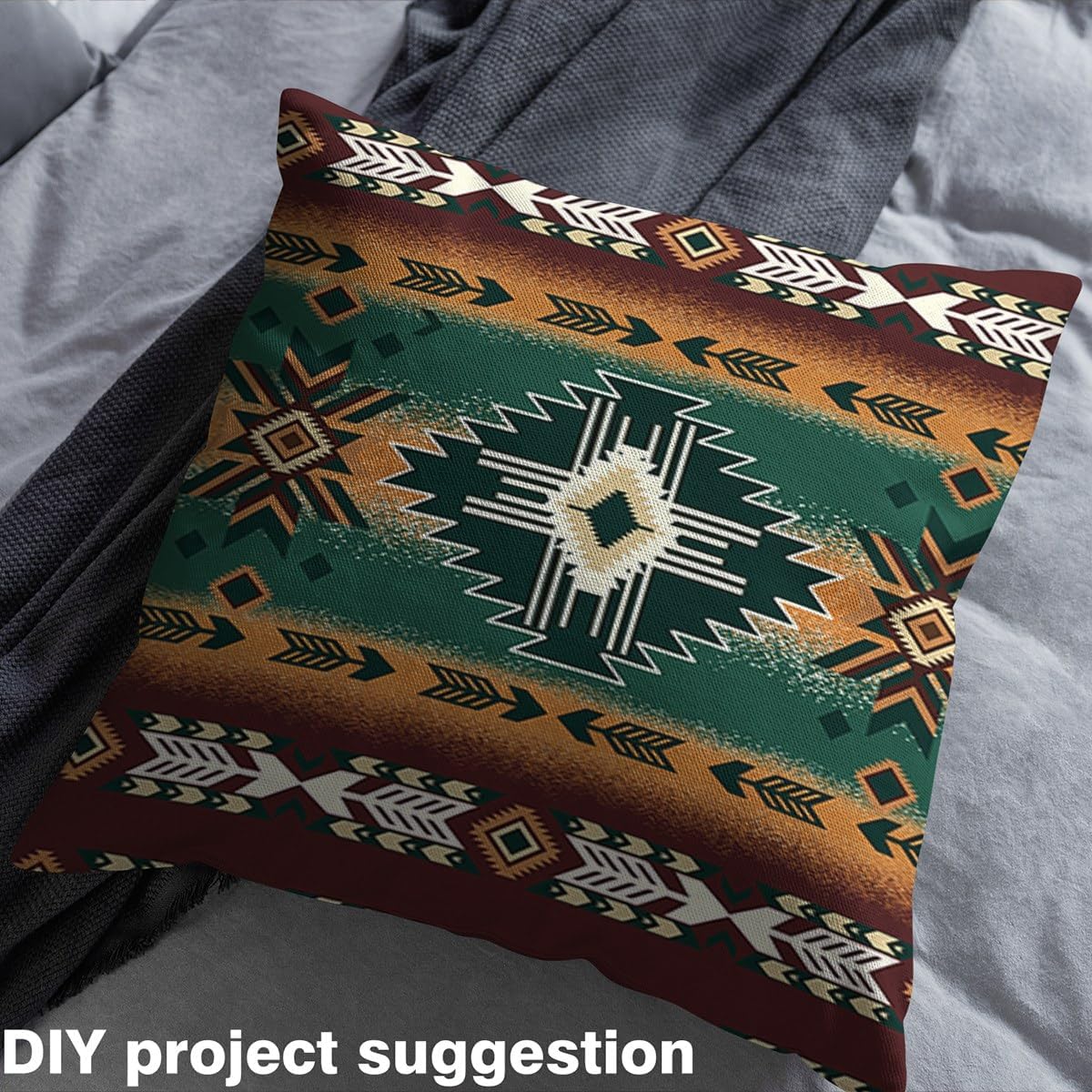 Southwestern Geometric Fabric by The Yard, 10 Yard Southwest Native Upholstery Fabric for Chairs for Boys Girls Modern for Home DIY Projects, Indoor Decor, Western Decor Microfiber Soft Flannel