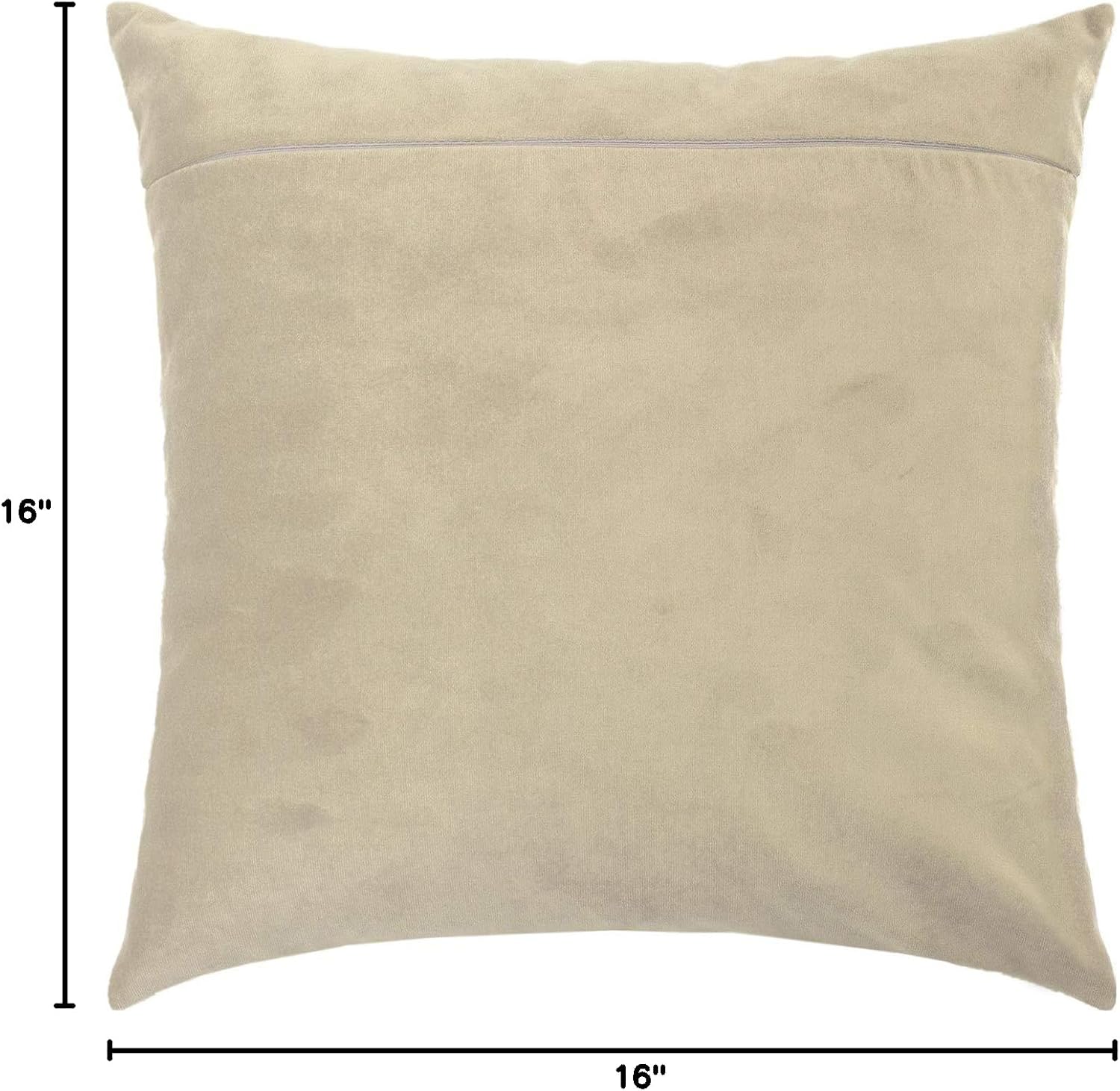 Brvsk Café au Lait. Velvet Backing for Throw Pillow Kits 16 × 16 inches (with Zipper) from Europe
