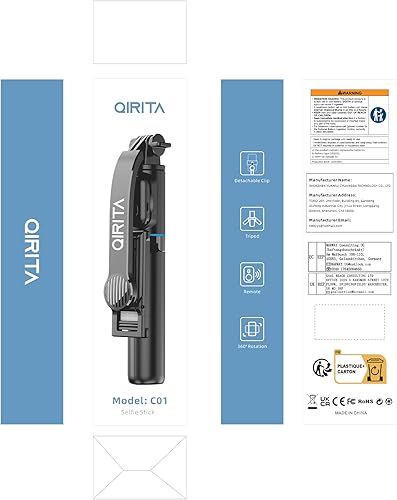 Miniatura 10 de Selfie Stick, trípode extensible de 41 pulgadas con soporte para teléfono y control remoto desmontable, rotación de 360 para selfie stick trípode
