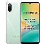 Samsung Galaxy M06 5G (Sage Green, 6GB RAM, 128 GB Storage) | MediaTek Dimensity 6300 | AnTuTu Score 422K+ | 12 5G Bands| 25W Fast Charging | 4 Gen. of OS Upgrades | Without Charger