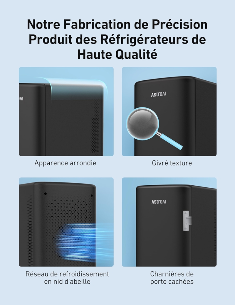 AstroAI Mini Frigo de Chambre 2.0 6L (Noir)