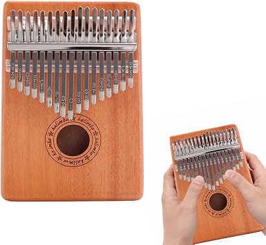 17 Key Kalimba Thumb Piano 8.1x5.1x3 Inches, Large Soundboard Full Resonance. Handcrafted Wooden, Portable & Easy to Learn. Ideal for Kids, Beginners, Home Practice & Travel.
