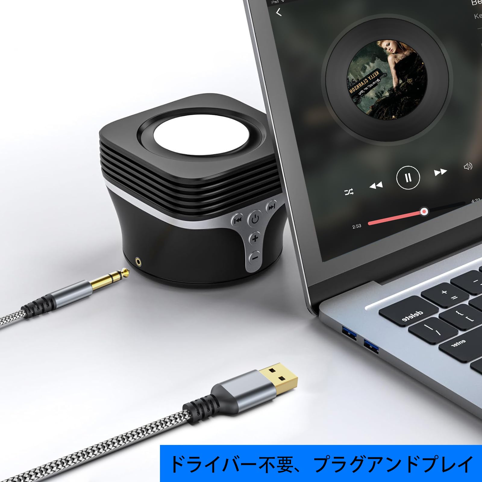 Amazon.co.jp: USB to 6.35mm ステレオ標準プラグケーブル USB - 6.35