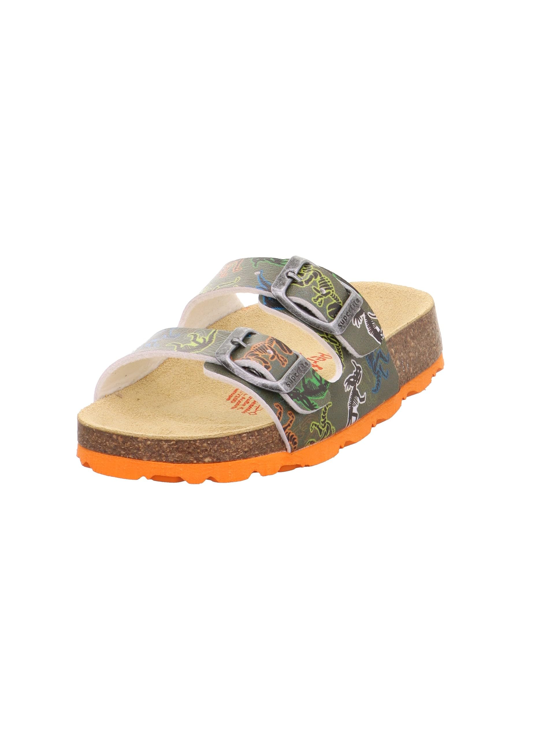 Superfit Boys' Footbed Slippers, Green Multicoloured 7100, 14 UK
