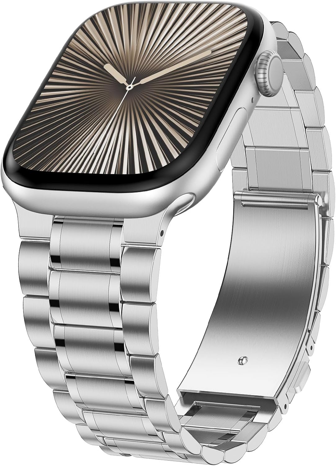 Stainless Steel Bands Compatible with Apple Watch Band 42(Series 11/10)/41/40/38mm, Men/Women Metal Replacement Strap Compatible for iWatch SE3/2/1 Series 11 10 9 8 7 6 5 4 3 2 1, Silver