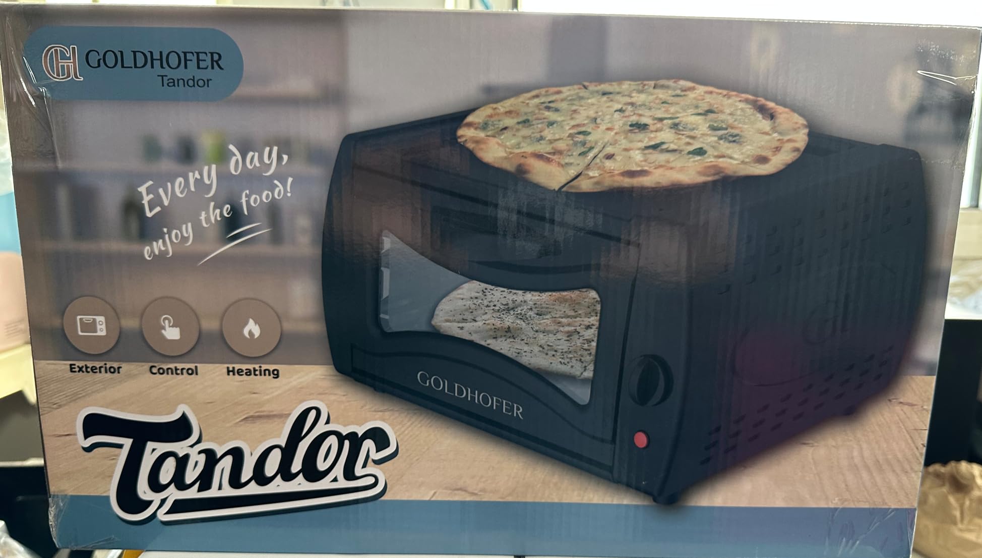 Tandoor - Horno para pizza, Chapati Roti Lahmacun Manakish Naan Pan Maker Eléctrico Tandoori Cocina 2100 W