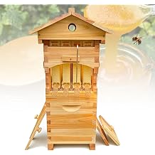 Beehive Starter Kit, Self-Flowing Honey Beehive with Observation Window, Bee Hives Boxes with Built-in Honey Extraction System for backyard beekeeping or small-scale apiaries