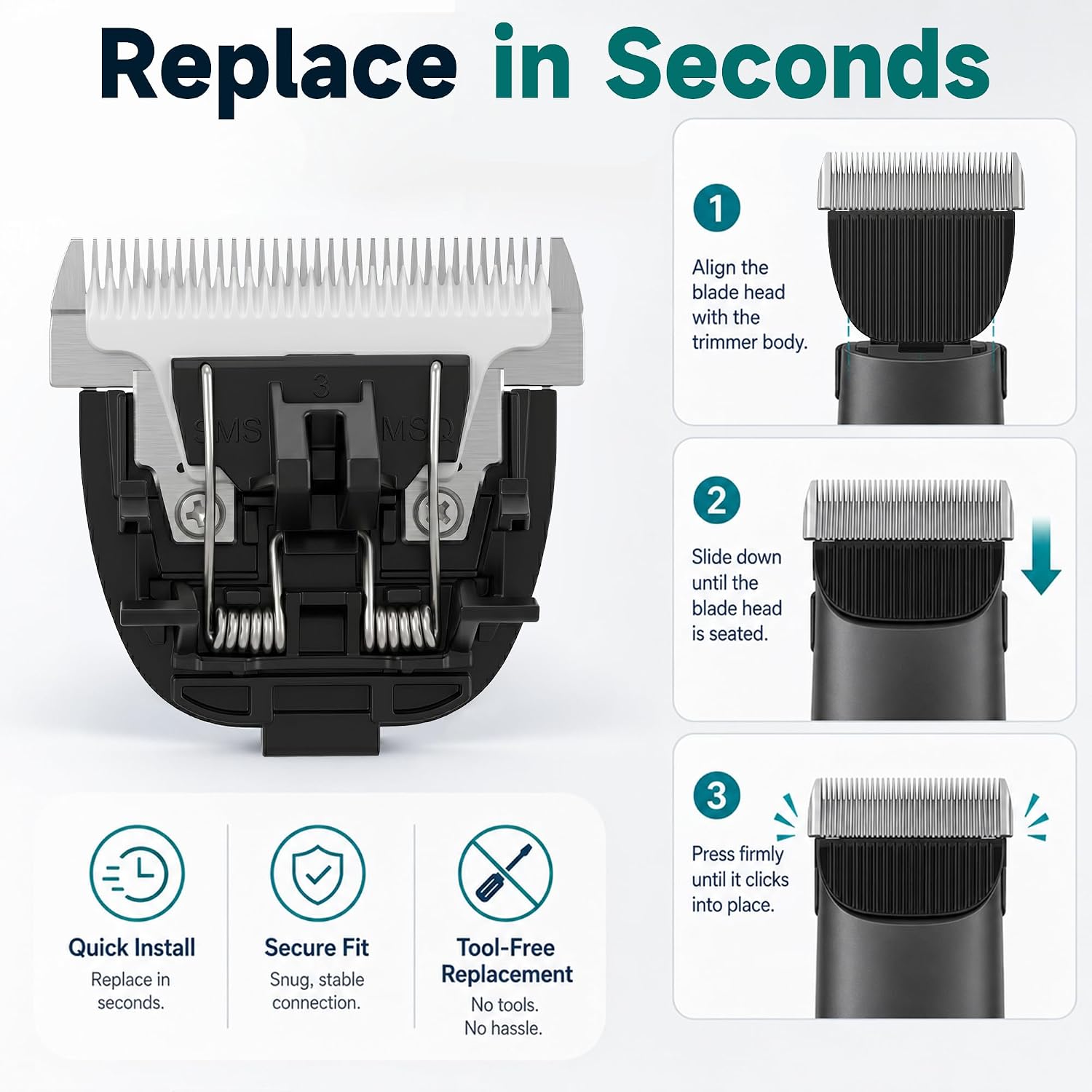 Replacement Body Blade Compatible with Brio Beardscape V2 & V1 Trimmers