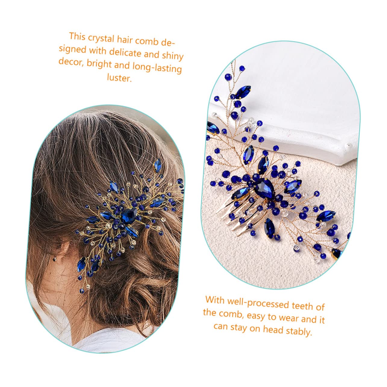 Healeved Lot De 4 Peignes À Cheveux En Cristal Pour Enterrement De Vie De Jeune Fille Accessoire De Coiffure Pour Un Look Élégant