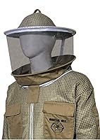 Vista 3 de Brutul Bee - Traje ventilado ultraligero de 3 capas con velo redondo (KHAKI, S), Caqui