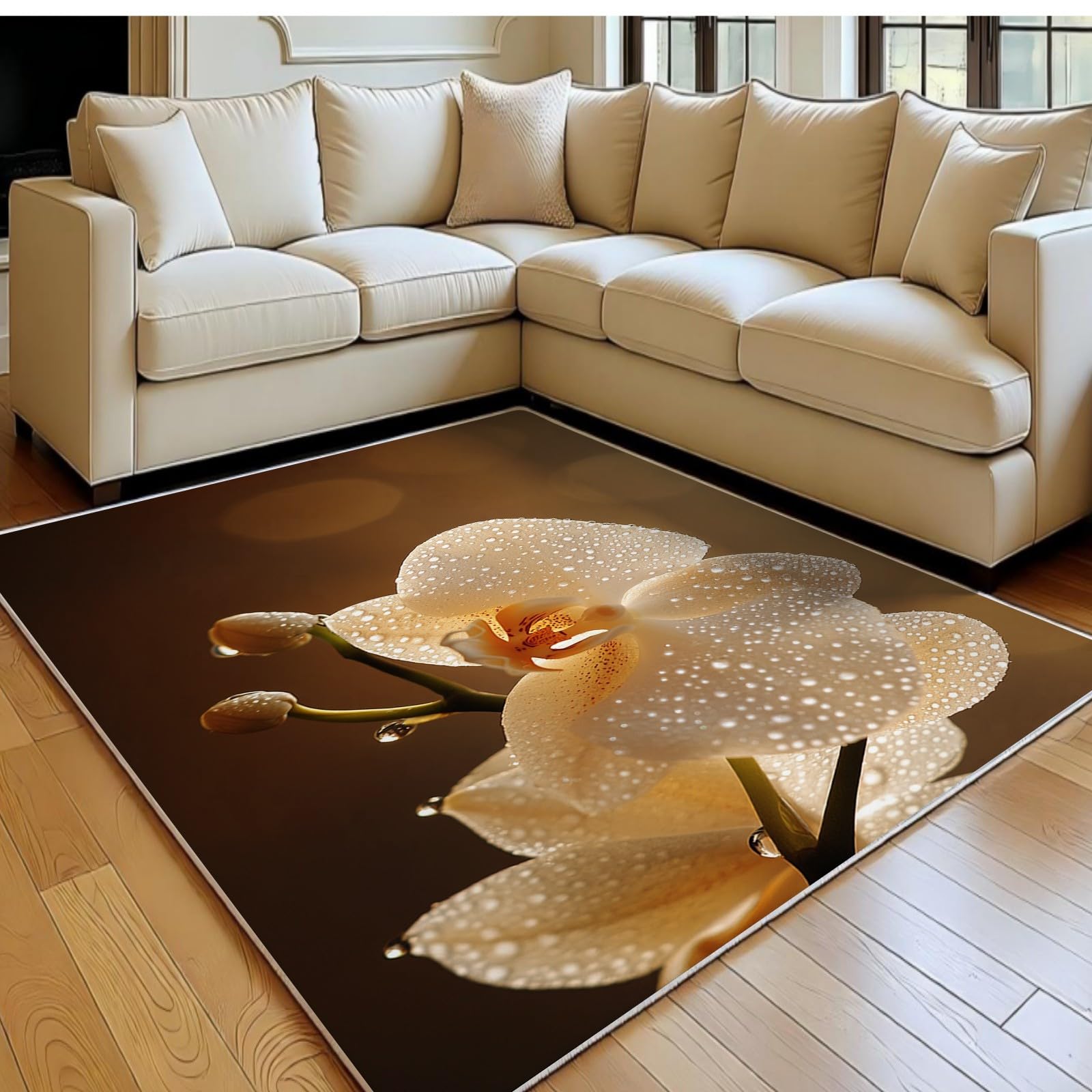 Tapis antidérapant 180x270 cm doux sécurité enfant grand tapis blanc salon