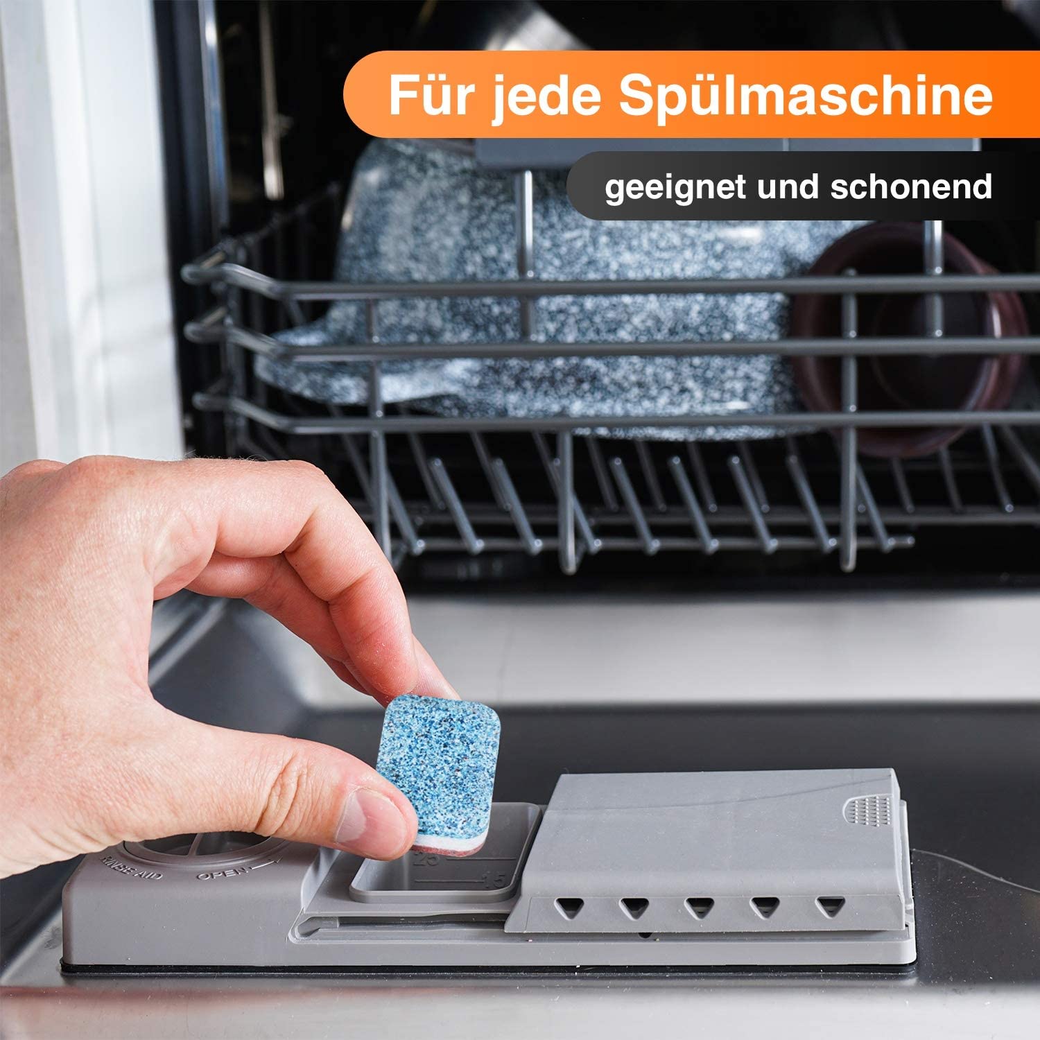 RedFOX24 Spülmaschinen Tabs, 10 KG Karton | Geschirrspültabs, Spülmaschinenreiniger, 12 verschiedene Funktionen, in Aufreißfolie