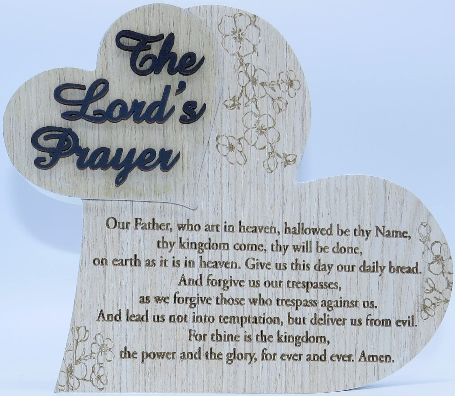 Buy UniDeco Heart Shaped Lords Prayer 7.0 In The Lord's Prayer Wooden