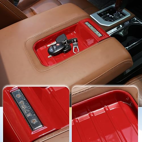 Miniatura 5 de LLKUANG Caja de reposabrazos de consola central, cubierta de ranura para cubierta de caja de almacenamiento, accesorios de automóvil para Toyota