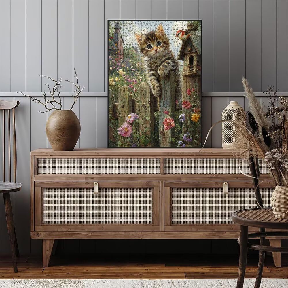 Puzzle 3000 Pezzi, Gatto Uccello 3D Puzzle per Adulti Impegnativo, Educa Puzzles Artistico, Divertente E Stimolante Puzzles Decorativo per La Famiglia, Regalo e Decorazione Pareti DX0YL6-654