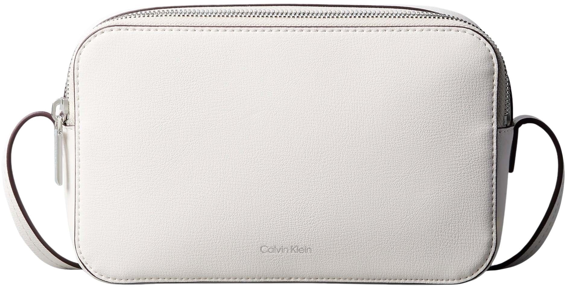 Calvin Klein Women's Foil Logo Elongated Camera Bag LV04F3276G, WHITE, One Size