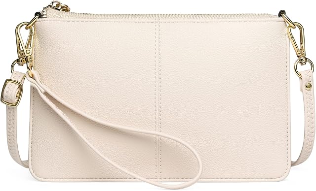 SENDEFN Bracelet en cuir Embrayage Petites femmes Crossbody Sac à épaule Purs RIFD Fentes de cartes