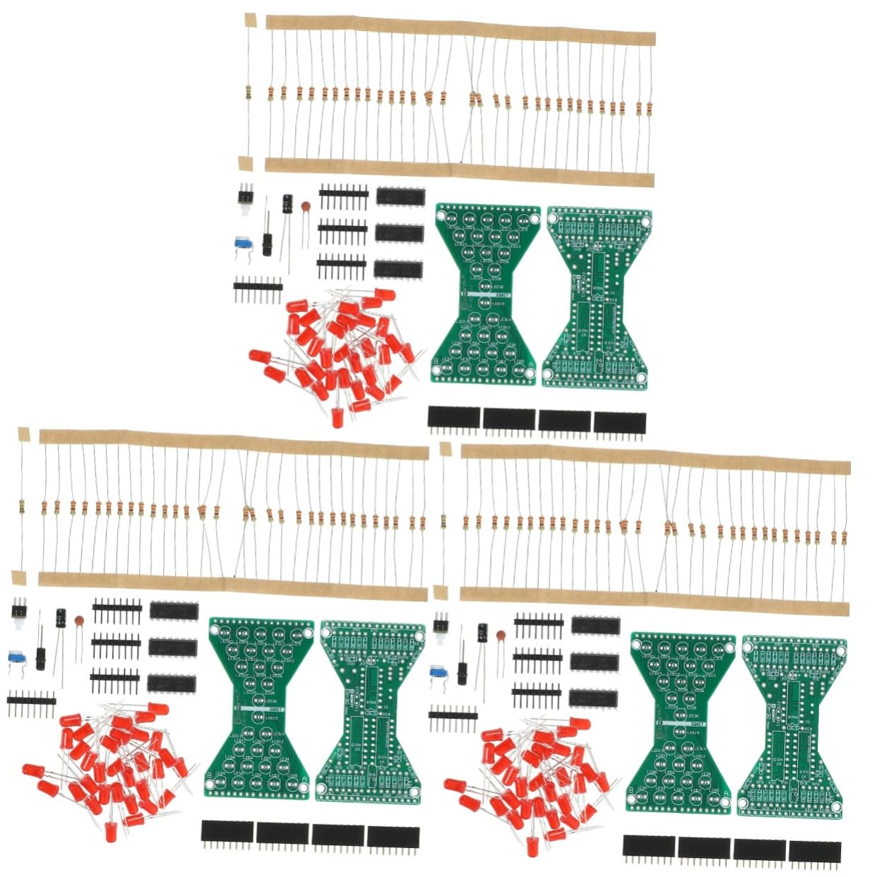 MUCKLILY 5 Sets Electronic Soldering Hourglass Diy Kit Practice Teaching Training Set