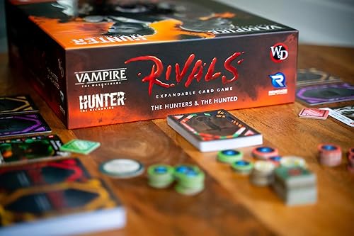 Miniatura 4 de Vampire The Masquerade Rivals - Juego de cartas expandible The Hunters & The Hunted juego básico  Todo lo necesario para jugar, juego de cartas
