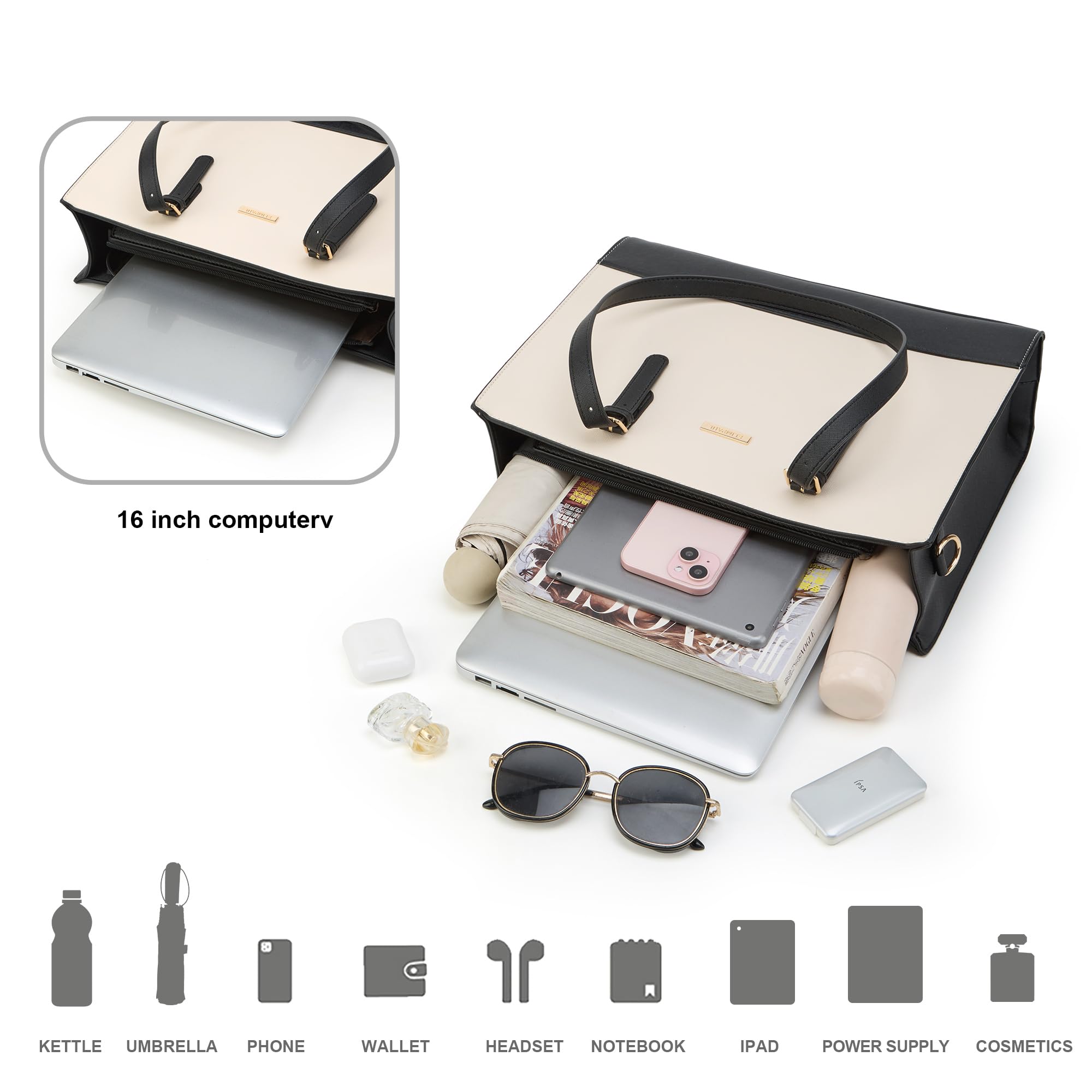 Modische Damen-Handtaschen, Tragetasche, Schultertasche, Tragegriff oben, Geldbörsen-Set