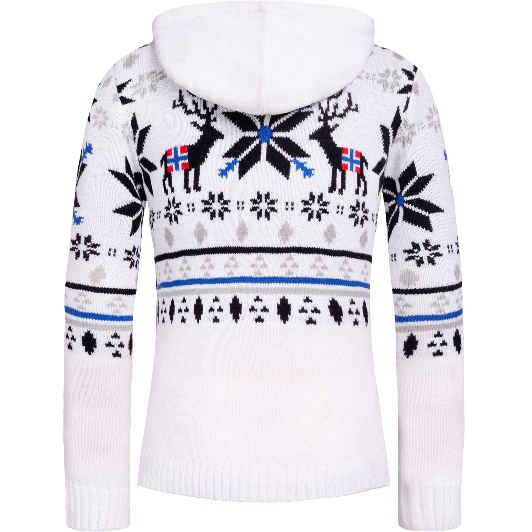 Nebulus Damen Jacke NORMAX, mit Kapuze, schicker Pullover im Norweger-Style