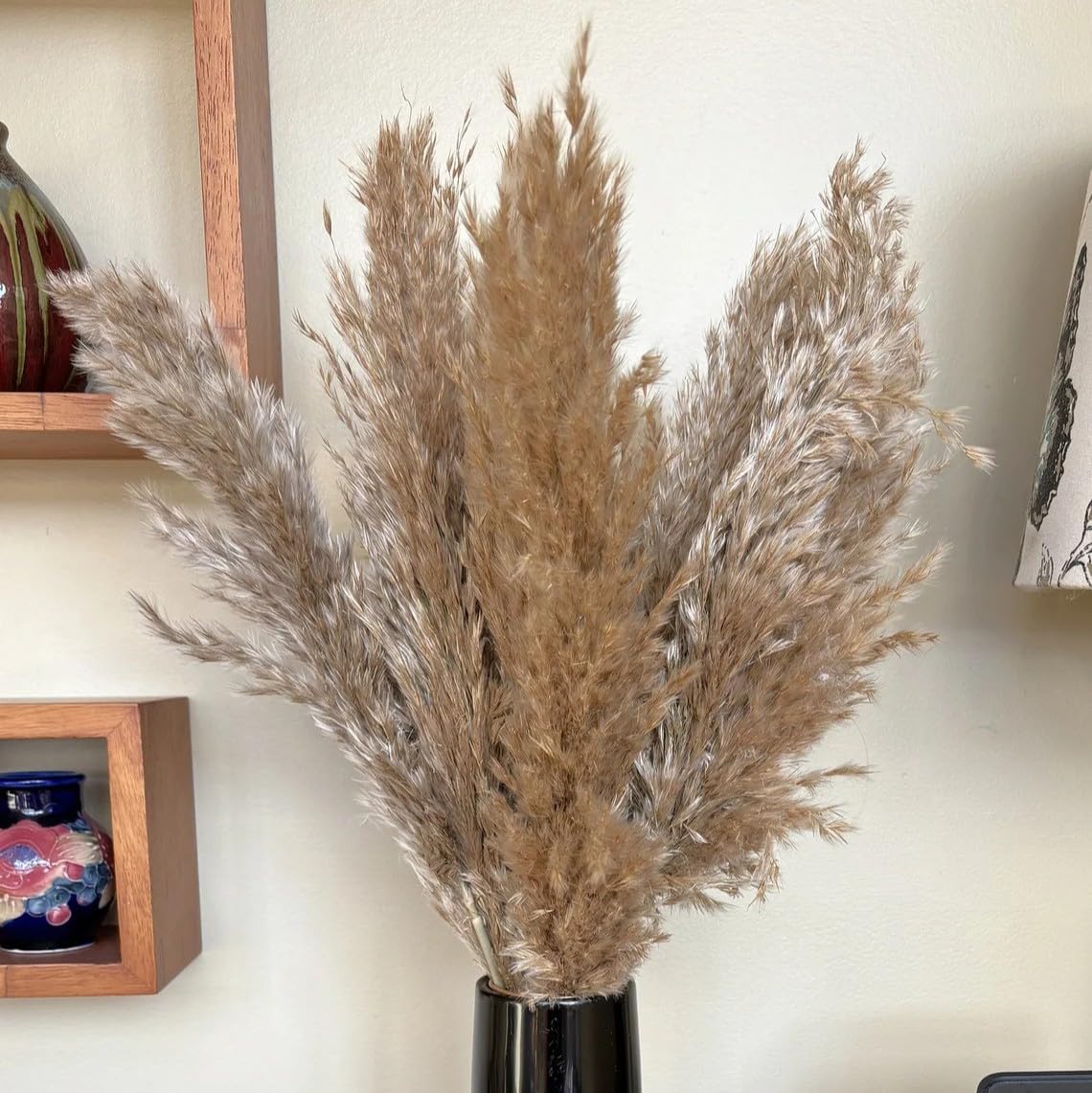 Art Street Pampas Grass Sticks for Decoration, Dried Grass Bunch, Boho Home Decor Items | Brown Natural Pampas Grass for Home Décor | for Living Room, Study Room, Floor Vase (Pack of 5, 54 Inch)-image-49