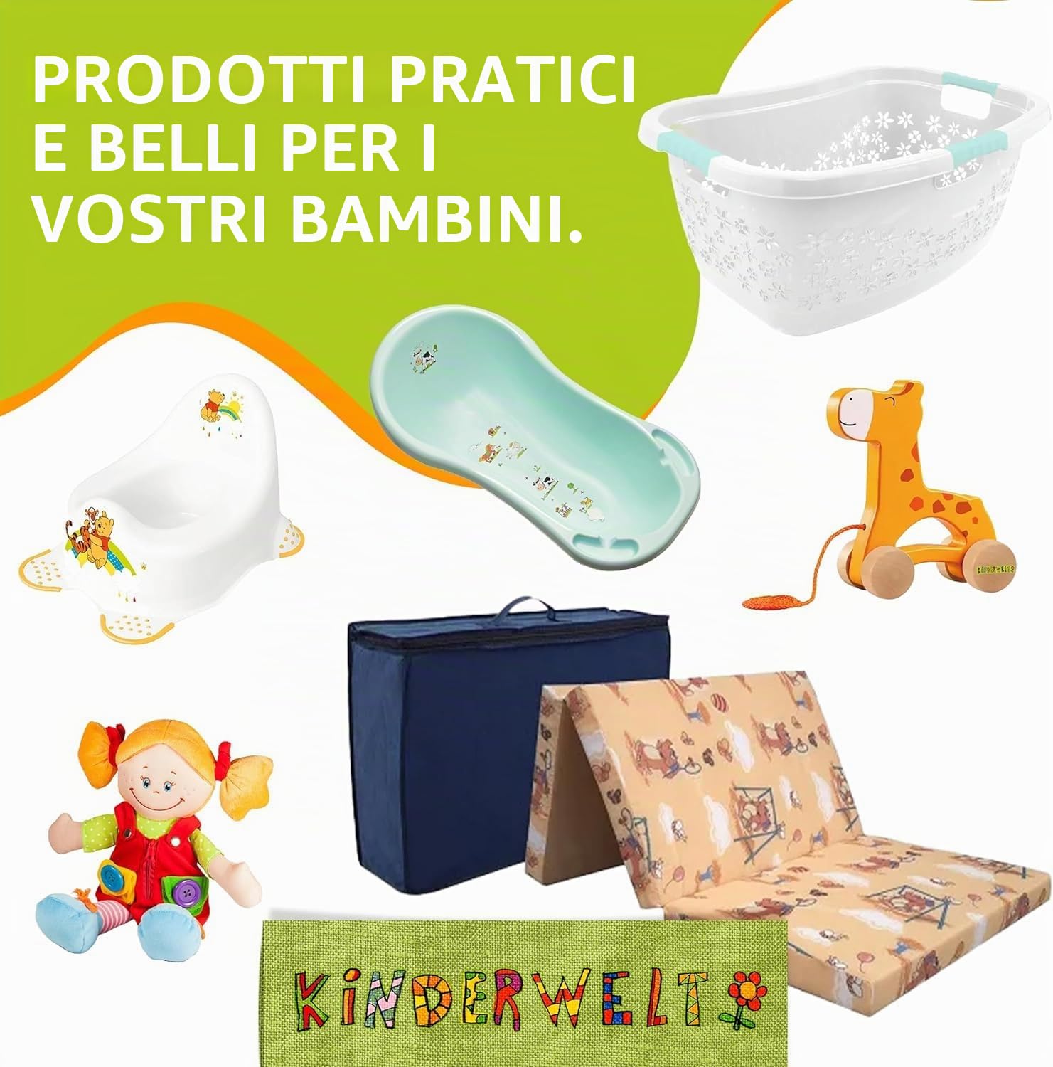KiNDERWELT 2er Set Z: Sedile Wc per Bambini Winnie the Pooh Perl Bianco + Sgabello Scaletta per Wc a Due Stadi
